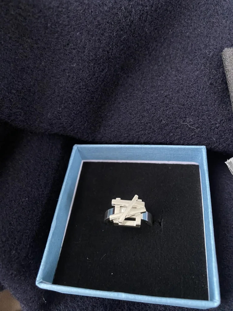 Finished ring in its gift box