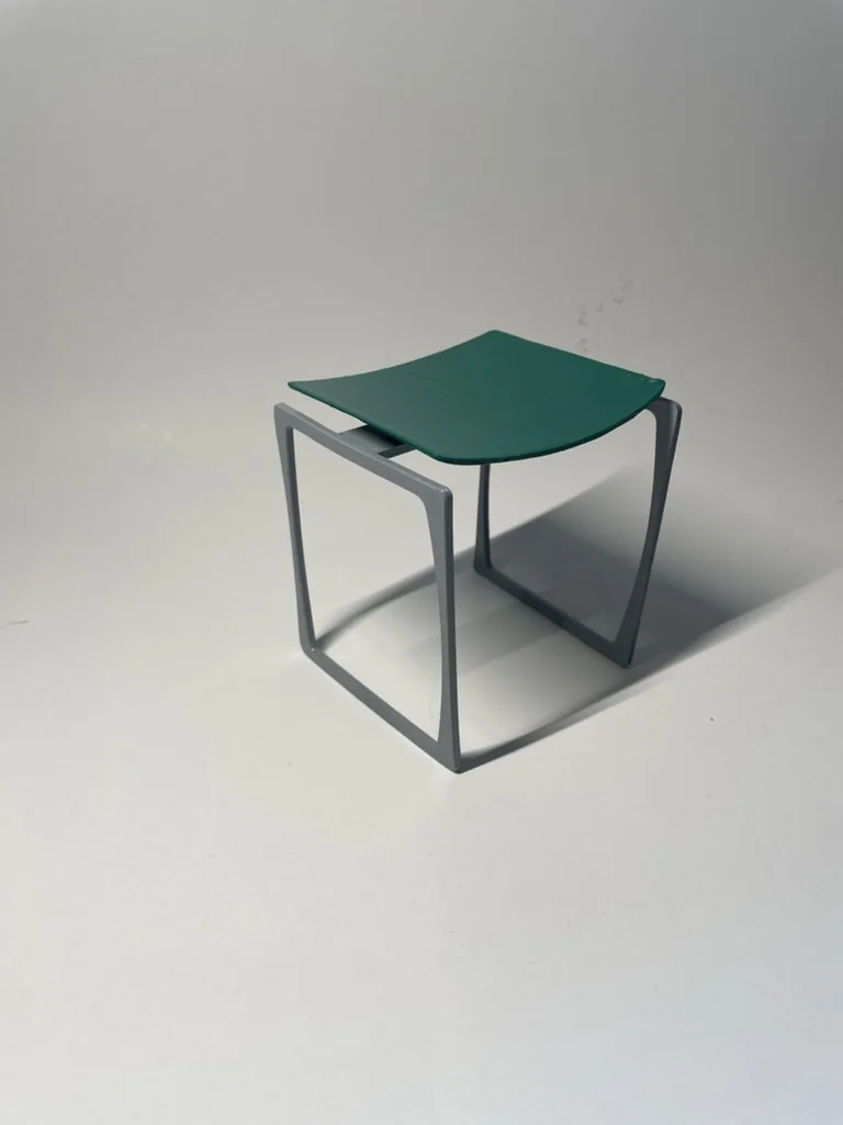 3D printed Kart seat model with green top